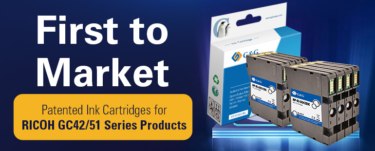 G&G patented replacement inkjet cartridges for Ricoh GC42/51 series 