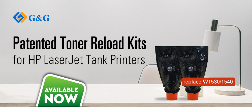 G&G’s replacement reload toner kits for used in HP LaserJet Tank series