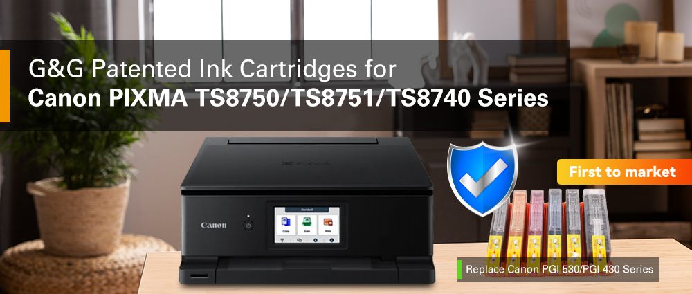 G&G Patented Ink Cartridges for Use in  Canon PIXMA TS8750/TS8751/TS8740 Series