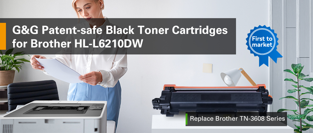 G&G Patent-safe Black Toner Cartridges for Brother HL-L6210DW