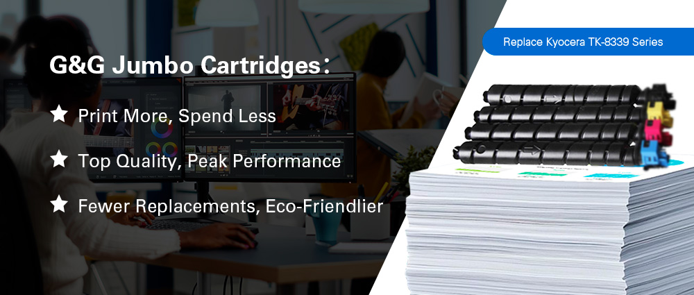 G&G Replacement Jumbo Toner Cartridges for Kyocera Printers