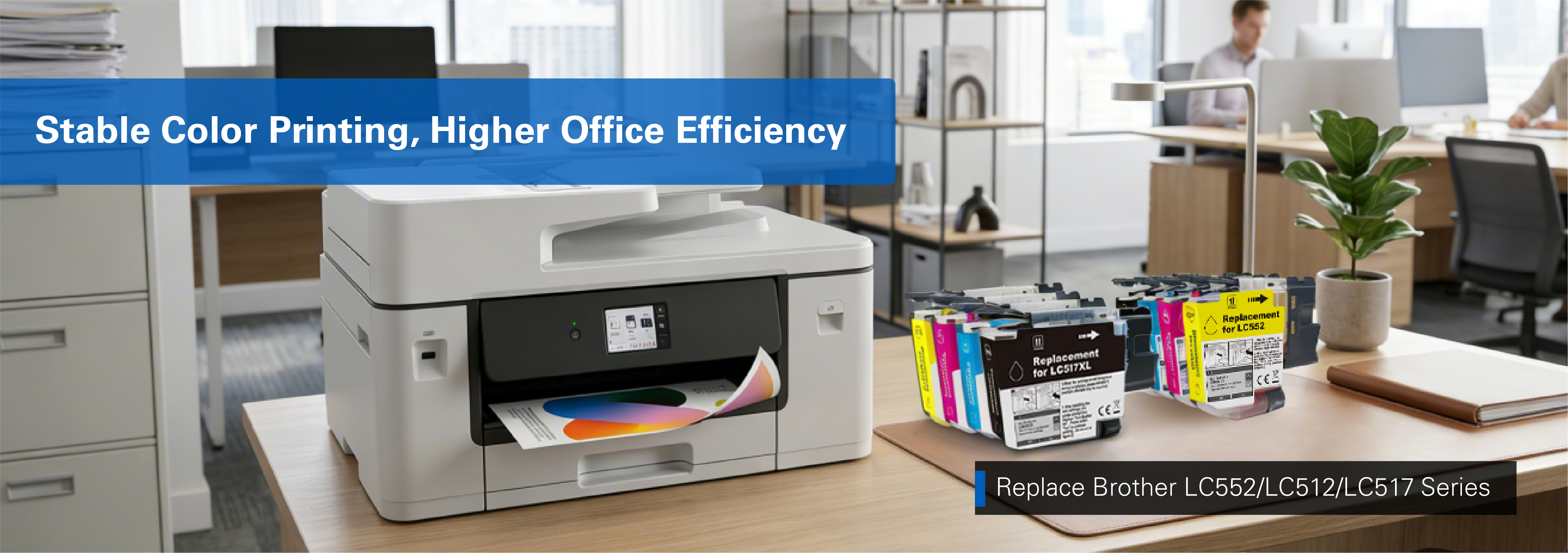 Available Now! Patented Inkjet Printing Solution Compatible with Brother Color LC552/LC512/LC517 Series