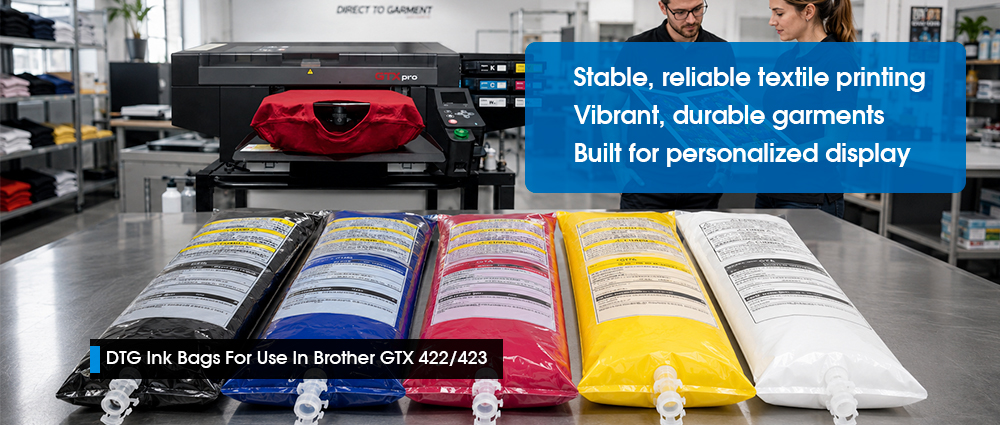 G&G Rolls Out Textile Ink Bags Compatible with Brother GTX 422/423 Series Printers