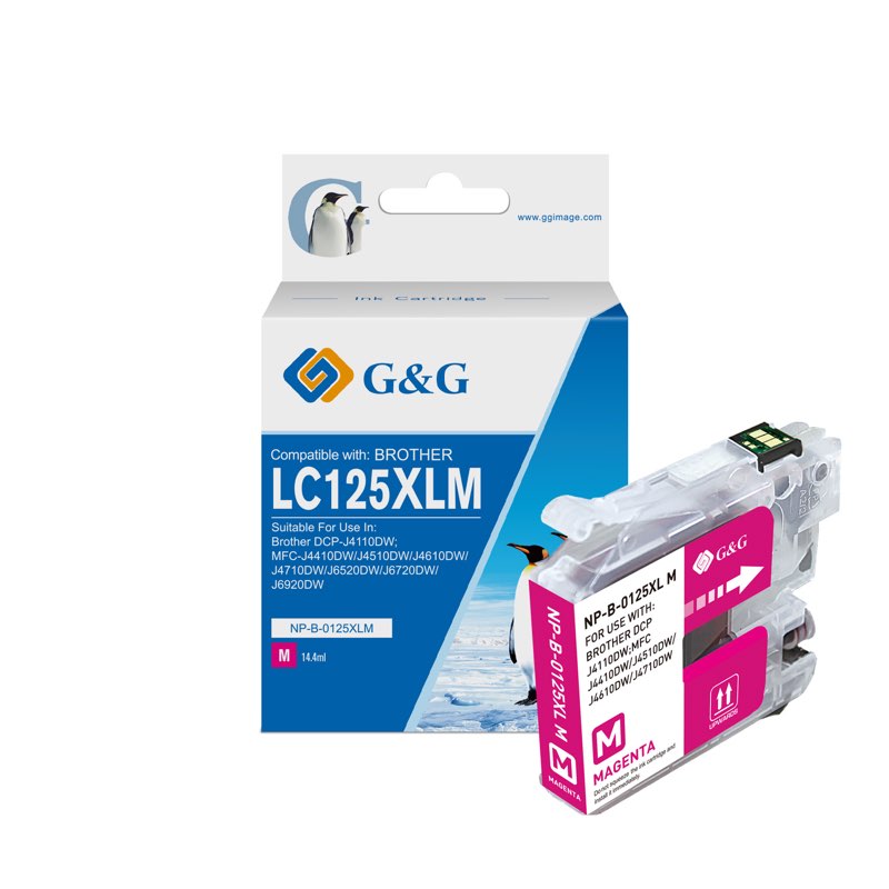 Compatible Ink Cartridges for Brother LC125XLM - G&G