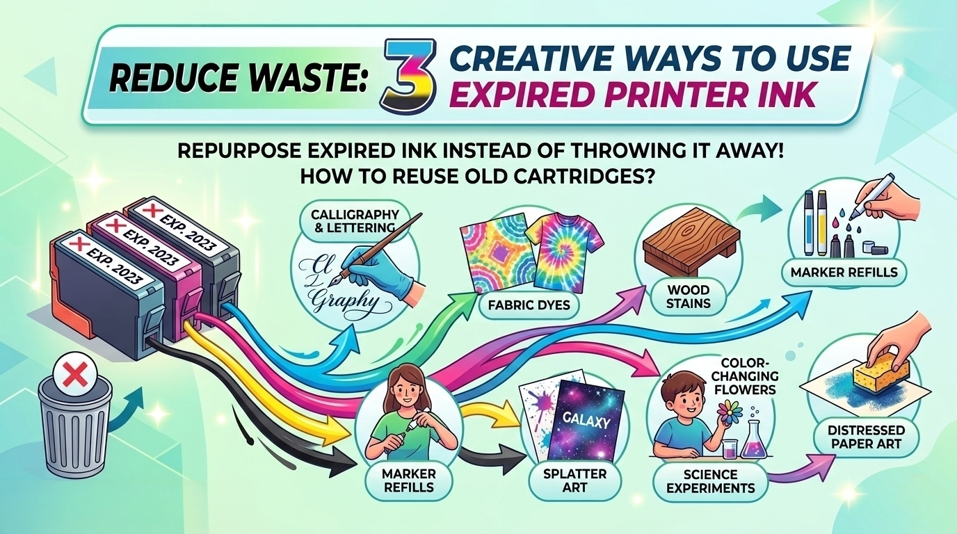 How Ink Recycle Reduce Waste: 3 Creative Ways to Use Expired Printer Ink